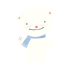 cartoon cute polar bear N39