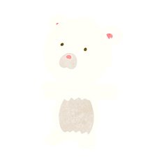 cartoon cute polar bear N40