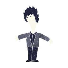 cartoon vampire man N109