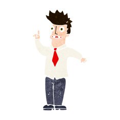 cartoon man with idea N145