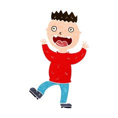 cartoon crazy happy man N9