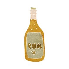 Cartoon Rum Bottle N14