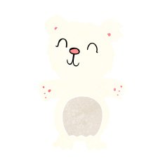 cartoon cute polar bear cub N20