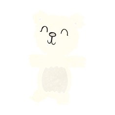 cartoon cute polar bear cub N21