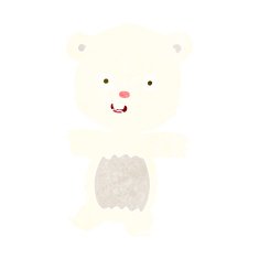 cartoon cute polar bear cub N23