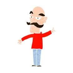 cartoon old man telling story N10