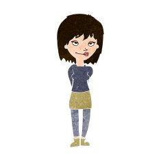 cartoon happy woman N246