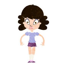 cartoon pretty woman N260