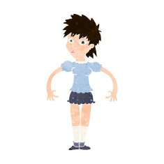 cartoon curious woman N57