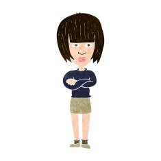 cartoon annoyed woman N178