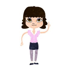 cartoon woman with idea N237