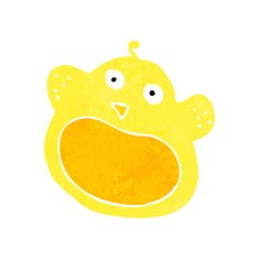 cartoon fat bird N28