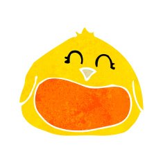 cartoon fat bird N29