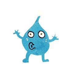 cartoon funny water drop character N4