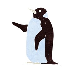 Cartoon penguin N66