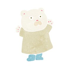 funny cartoon polar bear N21