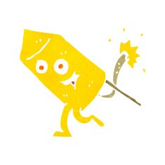 cartoon funny firework character N18