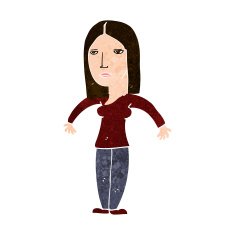 cartoon annoyed woman N180
