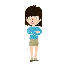 cartoon impatient woman N10