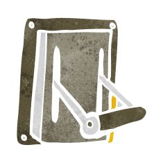 cartoon industrial machine lever N10