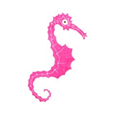 Cartoon Sea Horse N30