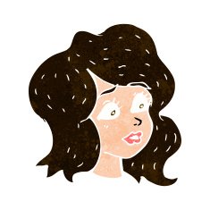 cartoon woman looking concerned N9