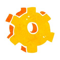 cartoon cog symbol N9