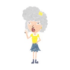 Cartoon Woman Waving N311