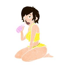 cartoon sexy gym girl N10