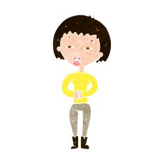 cartoon tired woman N27