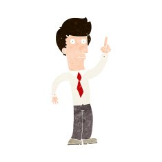 cartoon friendly man with idea N10