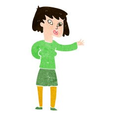 cartoon woman explaining N48