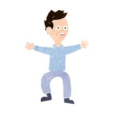 Cartoon Man Panicking N60