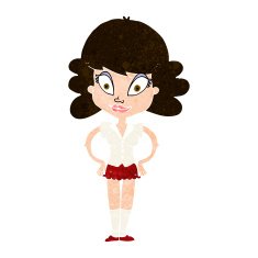 cartoon pretty woman N262