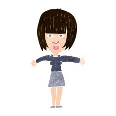 cartoon annoyed woman N181