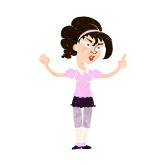 cartoon woman with idea N240