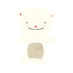 Cartoon Polar Bear Cub N45