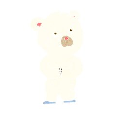 Cartoon Polar Bear Cub N46