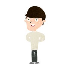 cartoon happy man N441