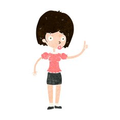 cartoon woman with idea N241
