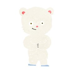 cartoon teddy polar bear cub N8