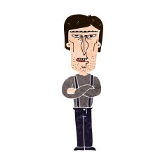 cartoon angry man N98
