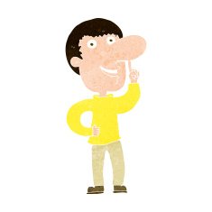 cartoon man with idea N146