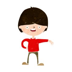 cartoon happy man N443