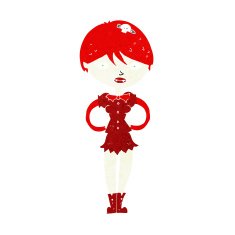 cartoon pretty vampire girl N28