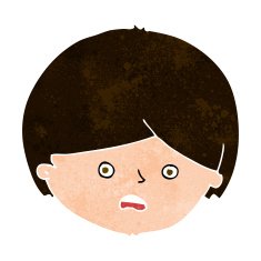 cartoon unhappy boy N55