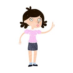 cartoon woman with idea N242