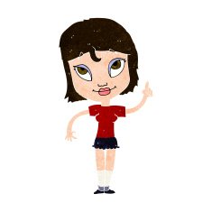 cartoon woman with idea N243