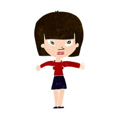 cartoon woman giving thumbs up symbol N65