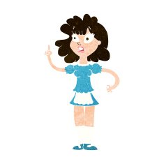 cartoon worried maid N10